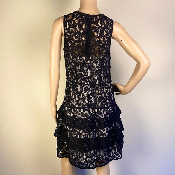 NEW MICHAEL MICHAEL KORS DARK NAVY LACE TIERED MINI DRESS - Picture 7 of 8